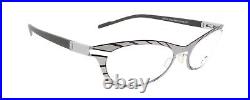 New Authentic Eye'DC V808 018 90s France Vintage Matte Silver Metal Eyeglasses