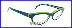 New Authentic Eye'DC V841 008 90s France Vintage Blue Green Plastic Eyeglasses