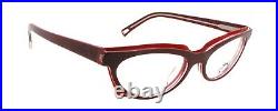 New Authentic Eye'DC V841 013 90s France Vintage Red Plastic Cat Eye Eyeglasses