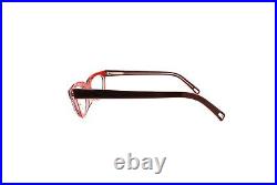 New Authentic Eye'DC V841 013 90s France Vintage Red Plastic Cat Eye Eyeglasses