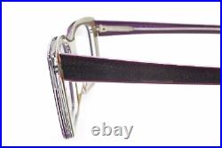 New Authentic Eye'DC V844 009 90s France Vintage Purple Square Eyeglasses Frame
