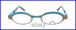 New Authentic Eye'DC V851 015 90s France Vintage Gray Blue Oval Eyeglasses Frame