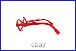New Authentic Eye'DC V 207 003 90s France Vintage Red Plastic Round Eyeglasses