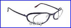New Authentic Eye'DC V 311 009 90s France Vintage Purple Oval Metal Eyeglasses