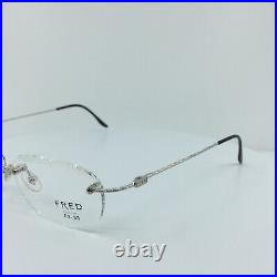 New Authentic FRED Lunettes F10 L01 F3 Eyeglasses C. 002 Platinum 53-19mm France