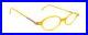 New Authentic Francois Pinton D 6 N064 80s France Vintage Yellow Oval Eyeglasses