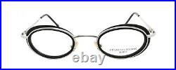 New Authentic Francois Pinton J 67 019 France Vintage Black Silver Eyeglasses