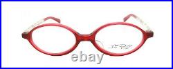 New Authentic J. F. Rey J411 274 France Vintage Red Oval Plastic Eyeglasses Frames