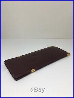 New Authentic Vintage Cartier Red Leather Eyeglasses Case Small Soft Case France
