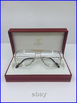 New Authentic Vintage Cartier Tank LC Louis Cartier Eyeglasses Platinum & Gold