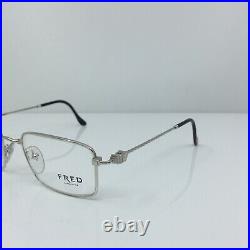 New Authentic Vintage FRED Lunettes Tropique Eyeglasses C. 002 Platine 53-20mm