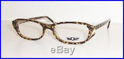 New BOZ Eyeglasses Frames Relax 9255 Brown Vintage Flower/ Yellow Gold 52/17 140