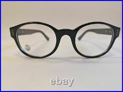 New Cartier Premiere Luxury Black Eyeglasses 47-19 Hand Made in France Very Rare