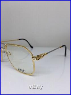 New FRED Lunettes Cap Horn Eyeglasses Force 10 22kt Gold Plated 54-18mm France