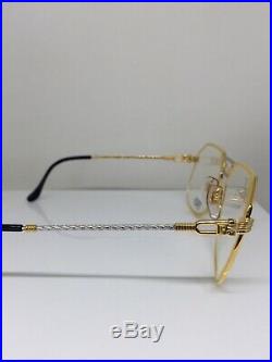 New FRED Lunettes Cap Horn Eyeglasses Force 10 22kt Gold Plated 58-18mm France