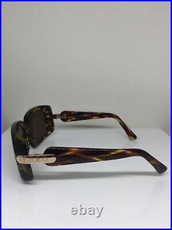 New FRED Lunettes Marie Galante C3 Sunglasses C. 202 Brown Marble with Gold France