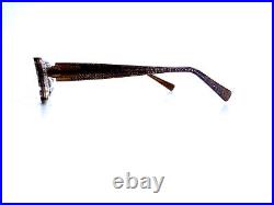New Jean Lafont Brown Art Deco Retro Cat Eye Glasses France Ispahan 49 14 138