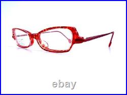 New Jean Lafont Youth Red Clear Plaid Cat Eye Glasses Ritournelle 605 45 15 125