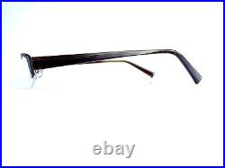 New Lafont Issy La Metal Brown Half Rim Cat Eye Glasses France 281 49 17 142