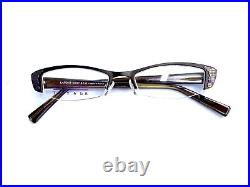 New Lafont Issy La Metal Brown Half Rim Cat Eye Glasses France 281 49 17 142