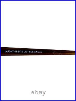 New Lafont Issy La Metal Brown Half Rim Cat Eye Glasses France 281 49 17 142