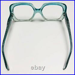 New Vintage 60s 70s Jacques Esterel Oversize Lens Square Green Eyeglass Frames