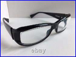New Vintage ALAIN MIKLI AL09420001 56mm Black Marble Eyeglasses Frame France