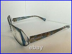 New Vintage ALAIN MIKLI AL30010210 54mm Blue Marble Eyeglasses Frame France
