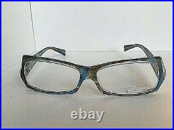 New Vintage ALAIN MIKLI AL30010210 54mm Blue Marble Eyeglasses Frame France made