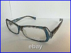 New Vintage ALAIN MIKLI AL30010210 54mm Blue Marble Eyeglasses Frame France made