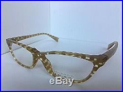 New Vintage ALAIN MIKLI AL 08820008 54mm Yellow Cats Eye Women Eyeglasses Frame