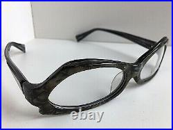 New Vintage ALAIN MIKLI AL 1019 0004 56mm Gray Cat Eye Eyeglasses Frame France