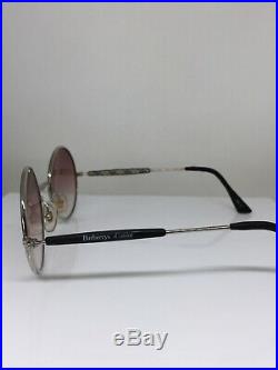 New Vintage Burberrys of London B50 11 Round Sunglasses C. Silver & Black France