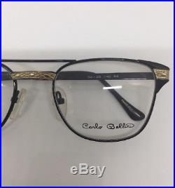 New Vintage Carlo Bellini Paris 7047 Eyeglasses C. Gold Plated & Black 54-22mm