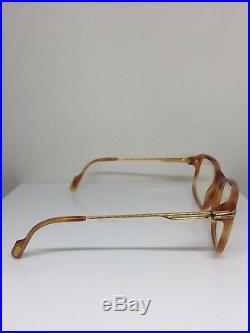 New Vintage Cartier Lumen Eyeglasses C. Blonde Marble with Gold Plated 54mm France