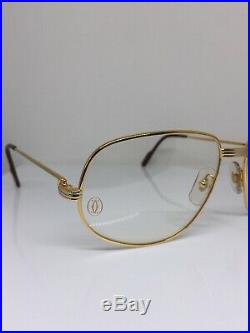 New Vintage Cartier Romance LC Eyeglasses Gold Plated T8100058 61-18mm France