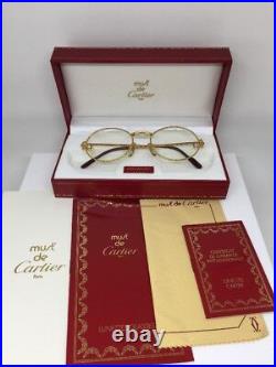 New Vintage Cartier Saint Honore Limited Series Eyeglasses With Sapphire 49-18mm