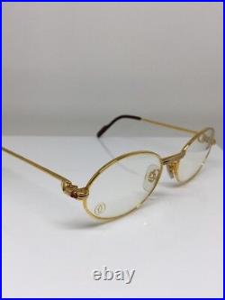 New Vintage Cartier Saint Honore Limited Series Eyeglasses With Sapphire 49-18mm