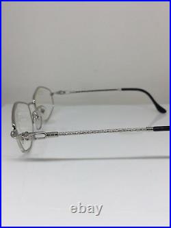 New Vintage FRED Lunettes BELLE ILE Platinum Eyeglasses Force 10 France 47-19mm