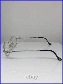 New Vintage FRED Lunettes BELLE ILE Platinum Eyeglasses Force 10 France 47-19mm
