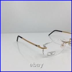 New Vintage FRED Lunettes CUT 008 F3 Rimless Eyeglasses C. 005 Bicolore 54mm