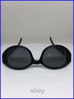 New Vintage FRED Lunettes CUT S4 Sunglasses C. 001 Black Noir & Gold 49mm France