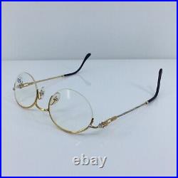 New Vintage FRED Lunettes Comores Eyeglasses Gold Bicolore Made France 48-21mm