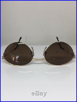 New Vintage FRED Lunettes Feroe Sunglasses Gold Bicolore Rose C. 005 France 51mm