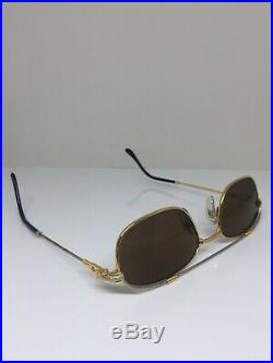 New Vintage FRED Lunettes Fregate Sunglasses C. Bicolore JJ Gold 53-19mm France