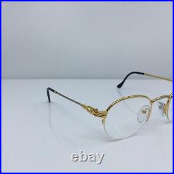 New Vintage FRED Lunettes Grand Largue Eyeglasses Gold Bicolore France 47-22mm