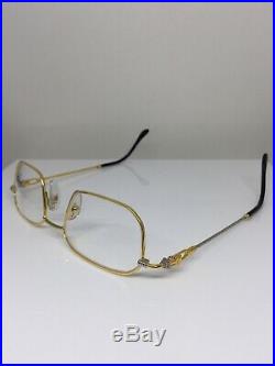 New Vintage FRED Lunettes Jersey Eyeglasses C. Bicolore Gold Made in France 51mm
