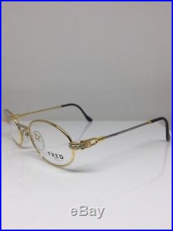 New Vintage FRED Lunettes Ketch Gold Bicolore C. 001 Eyeglasses Made France 49mm