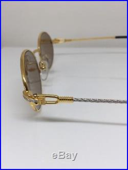 New Vintage FRED Lunettes Ketch Gold Bicolore C. 001 Sunglasses Made France 51mm