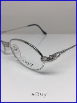 New Vintage FRED Lunettes Ketch Platine Eyeglasses Force 10 Made In France 47mm